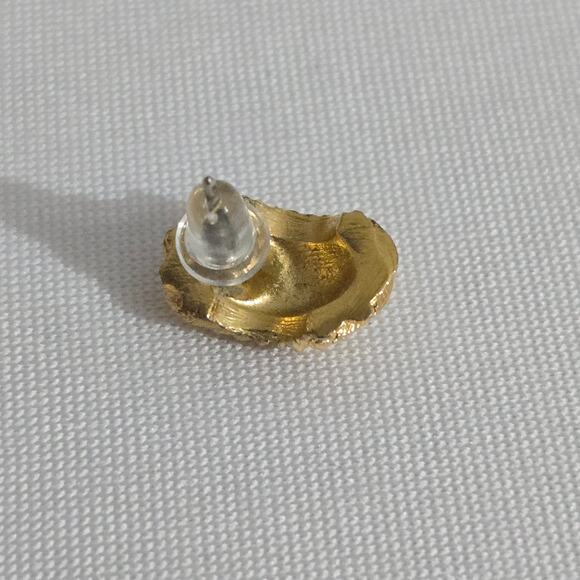 Petite Gold Toned Post Earrings Heart, Lovers Knot, Ripple - Set of 3 Pairs - Picture 5 of 7